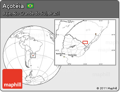 Blank Location Map of Açotéia