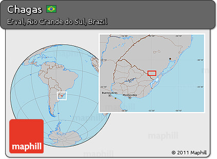 Gray Location Map of Chagas
