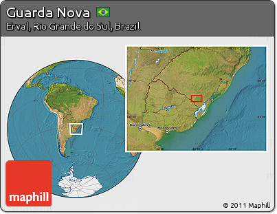 Satellite Location Map of Guarda Nova