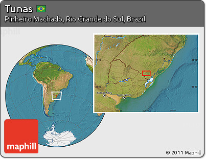 Satellite Location Map of Tunas