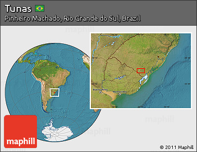 Satellite Location Map of Tunas