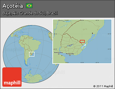 Savanna Style Location Map of Açotéia