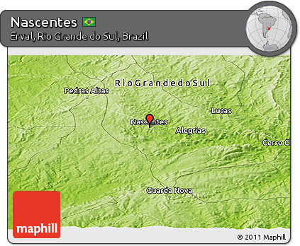 Physical Panoramic Map of Nascentes