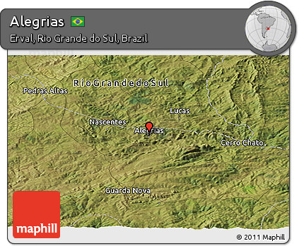 Satellite Panoramic Map of Alegrias