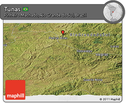 Satellite Panoramic Map of Tunas