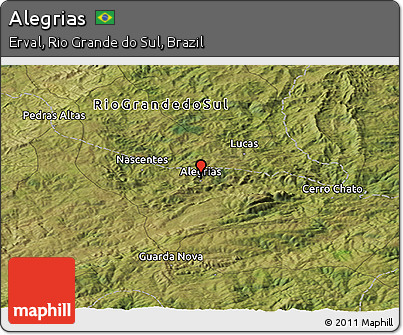 Satellite Panoramic Map of Alegrias