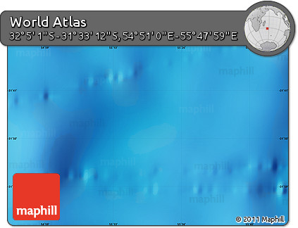 Physical Map of the Area around 31° 49' 7" S, 55° 19' 30" E