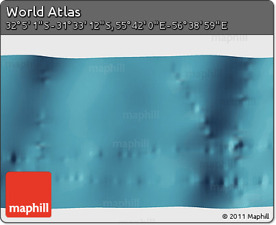 Satellite 3D Map of the Area around 31° 49' 7" S, 56° 10' 29" E
