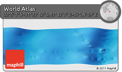 Physical Panoramic Map of the Area around 31° 49' 7" S, 56° 10' 29" E