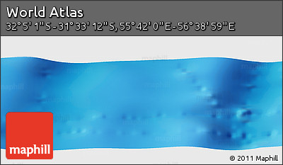 Physical Panoramic Map of the Area around 31° 49' 7" S, 56° 10' 29" E