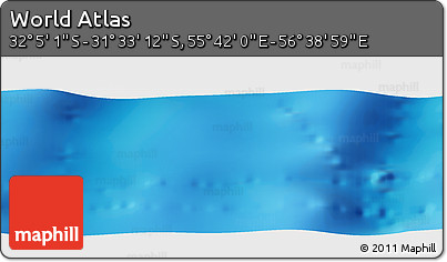 Physical Panoramic Map of the Area around 31° 49' 7" S, 56° 10' 29" E