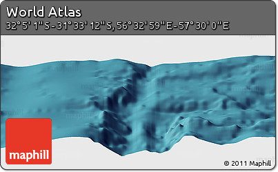 Satellite Panoramic Map of the Area around 31° 49' 7" S, 57° 1' 29" E