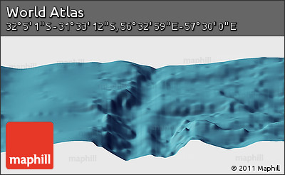 Satellite Panoramic Map of the Area around 31° 49' 7" S, 57° 1' 29" E