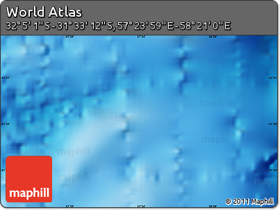 Physical Map of the Area around 31° 49' 7" S, 57° 52' 30" E