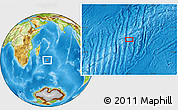 Physical Location Map of the area around 31° 49' 7" S, 58° 43' 30" E