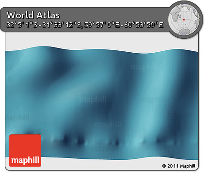 Satellite 3D Map of the Area around 31° 49' 7" S, 60° 25' 29" E