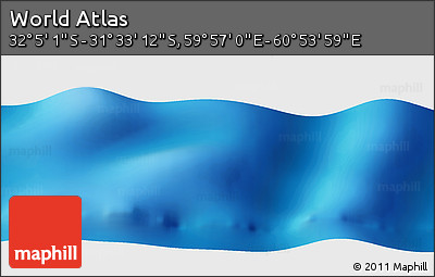Physical Panoramic Map of the Area around 31° 49' 7" S, 60° 25' 29" E