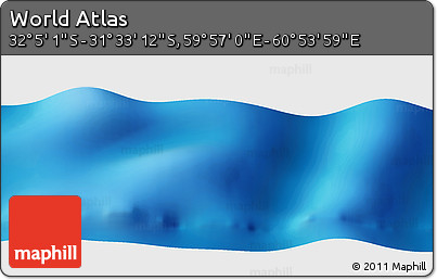 Physical Panoramic Map of the Area around 31° 49' 7" S, 60° 25' 29" E