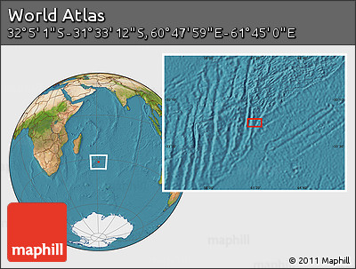 Satellite Location Map of the Area around 31° 49' 7" S, 61° 16' 29" E