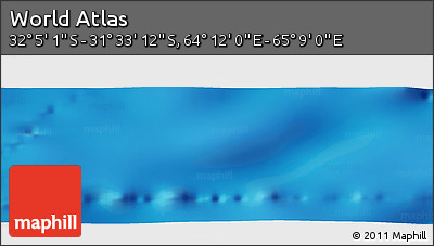 Physical Panoramic Map of the Area around 31° 49' 7" S, 64° 40' 30" E