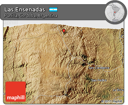 Satellite 3D Map of Las Ensenadas