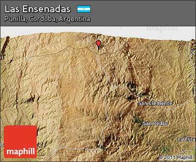 Satellite 3D Map of Las Ensenadas
