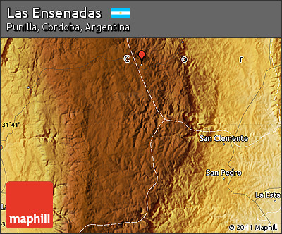 Physical Map of Las Ensenadas