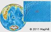 Physical Location Map of the area around 31° 49' 7" S, 65° 31' 30" E