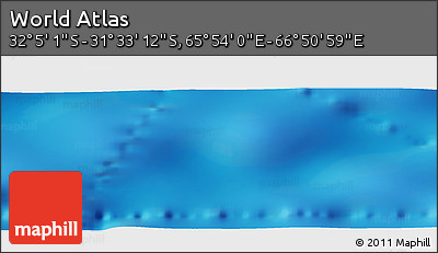 Physical Panoramic Map of the Area around 31° 49' 7" S, 66° 22' 30" E