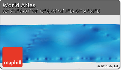 Physical Panoramic Map of the Area around 31° 49' 7" S, 66° 22' 30" E