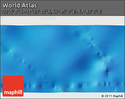 Physical 3D Map of the Area around 31° 49' 7" S, 67° 13' 29" E