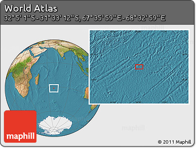 Satellite Location Map of the Area around 31° 49' 7" S, 68° 4' 29" E