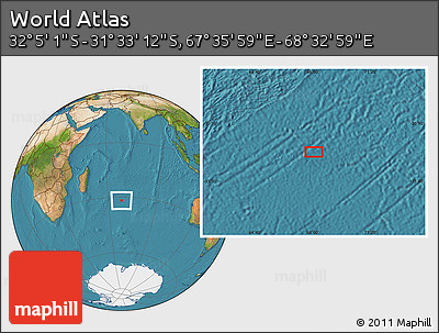 Satellite Location Map of the Area around 31° 49' 7" S, 68° 4' 29" E