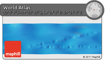 Physical Panoramic Map of the Area around 31° 49' 7" S, 68° 55' 30" E