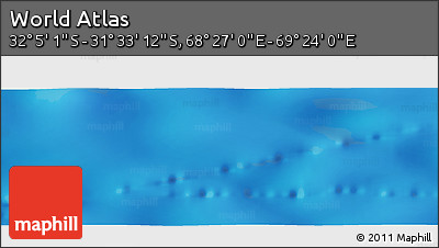 Physical Panoramic Map of the Area around 31° 49' 7" S, 68° 55' 30" E