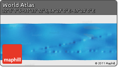 Physical Panoramic Map of the Area around 31° 49' 7" S, 68° 55' 30" E