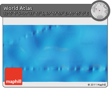 Physical 3D Map of the Area around 31° 49' 7" S, 69° 46' 30" E