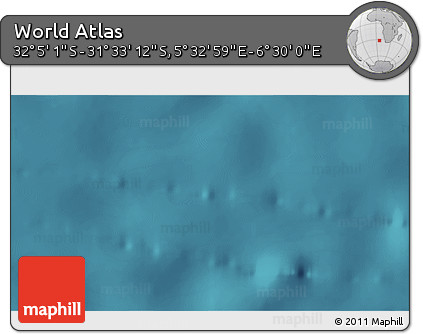 Satellite 3D Map of the Area around 31° 49' 7" S, 6° 1' 30" E