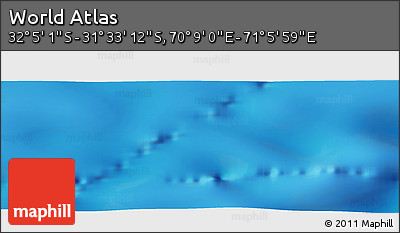 Physical Panoramic Map of the Area around 31° 49' 7" S, 70° 37' 30" E