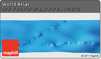 Physical Panoramic Map of the Area around 31° 49' 7" S, 70° 37' 30" E