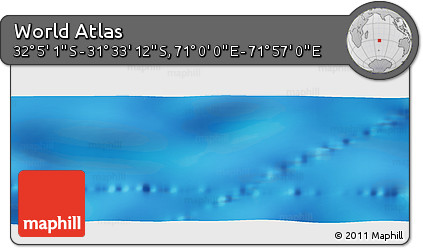 Physical Panoramic Map of the Area around 31° 49' 7" S, 71° 28' 29" E