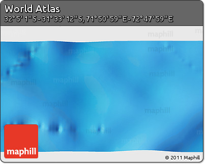 Shaded Relief 3D Map of the Area around 31° 49' 7" S, 72° 19' 29" E