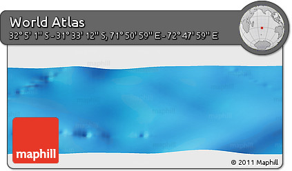 Shaded Relief Panoramic Map of the Area around 31° 49' 7" S, 72° 19' 29" E