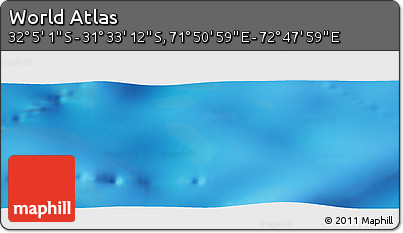 Shaded Relief Panoramic Map of the Area around 31° 49' 7" S, 72° 19' 29" E