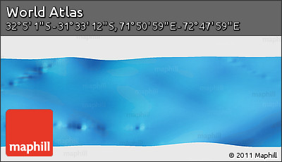 Shaded Relief Panoramic Map of the Area around 31° 49' 7" S, 72° 19' 29" E