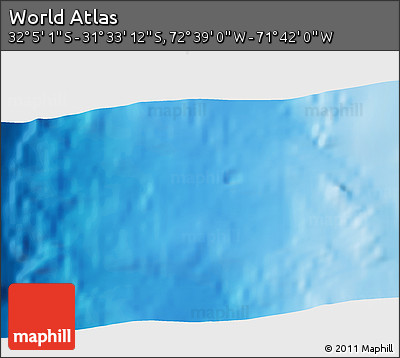 Shaded Relief 3D Map of the Area around 31° 49' 7" S, 72° 10' 30" W