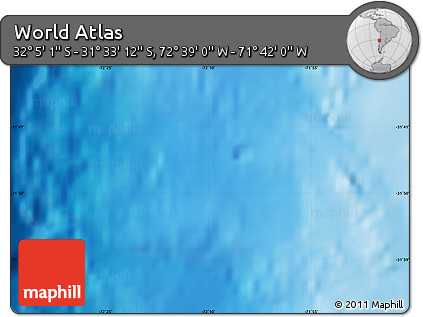Shaded Relief Map of the Area around 31° 49' 7" S, 72° 10' 30" W