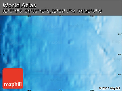 Shaded Relief Map of the Area around 31° 49' 7" S, 72° 10' 30" W