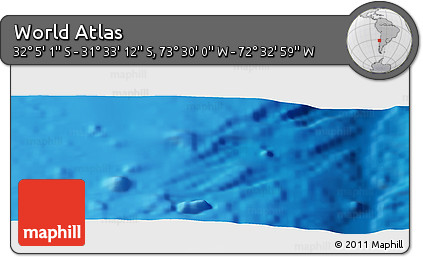 Physical Panoramic Map of the Area around 31° 49' 7" S, 73° 1' 30" W