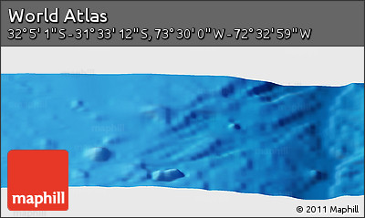 Physical Panoramic Map of the Area around 31° 49' 7" S, 73° 1' 30" W